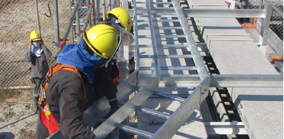 Pipe rack structure on site
